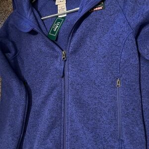 L.L. Bean Bright Sapphire Fleece Hoodie